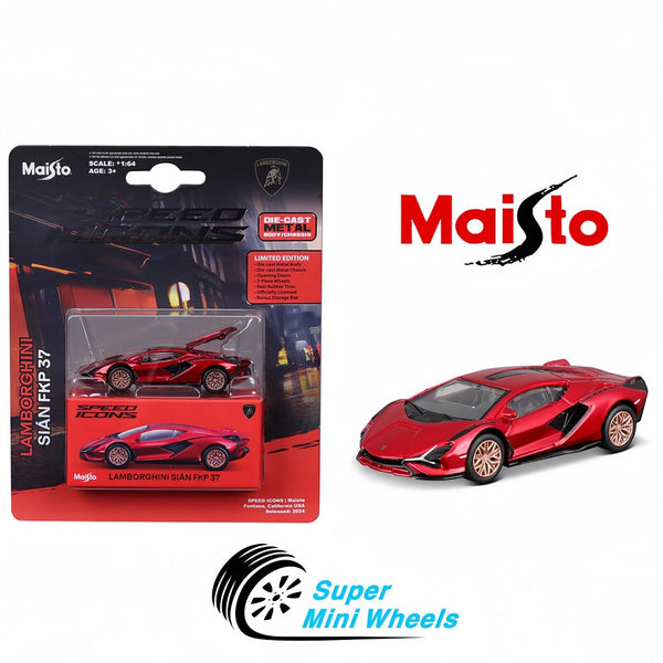 Maisto 1:64 Speed Icons Lamborghini Sian FKP 37 – Red