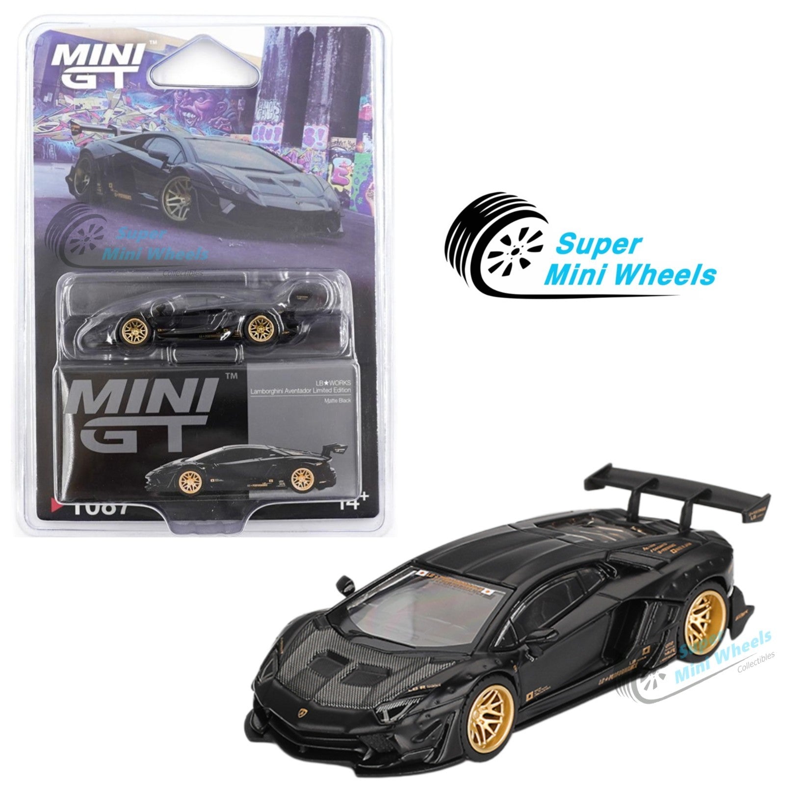 Mini GT 1:64 LB WORKS Lamborghini Huracan Ver. 1 (Light Blue) #189