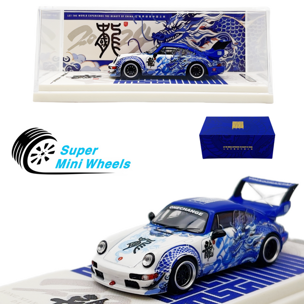 ModernArt 1:64 Porsche 964 RWB Blue Dragon - Diecast Model