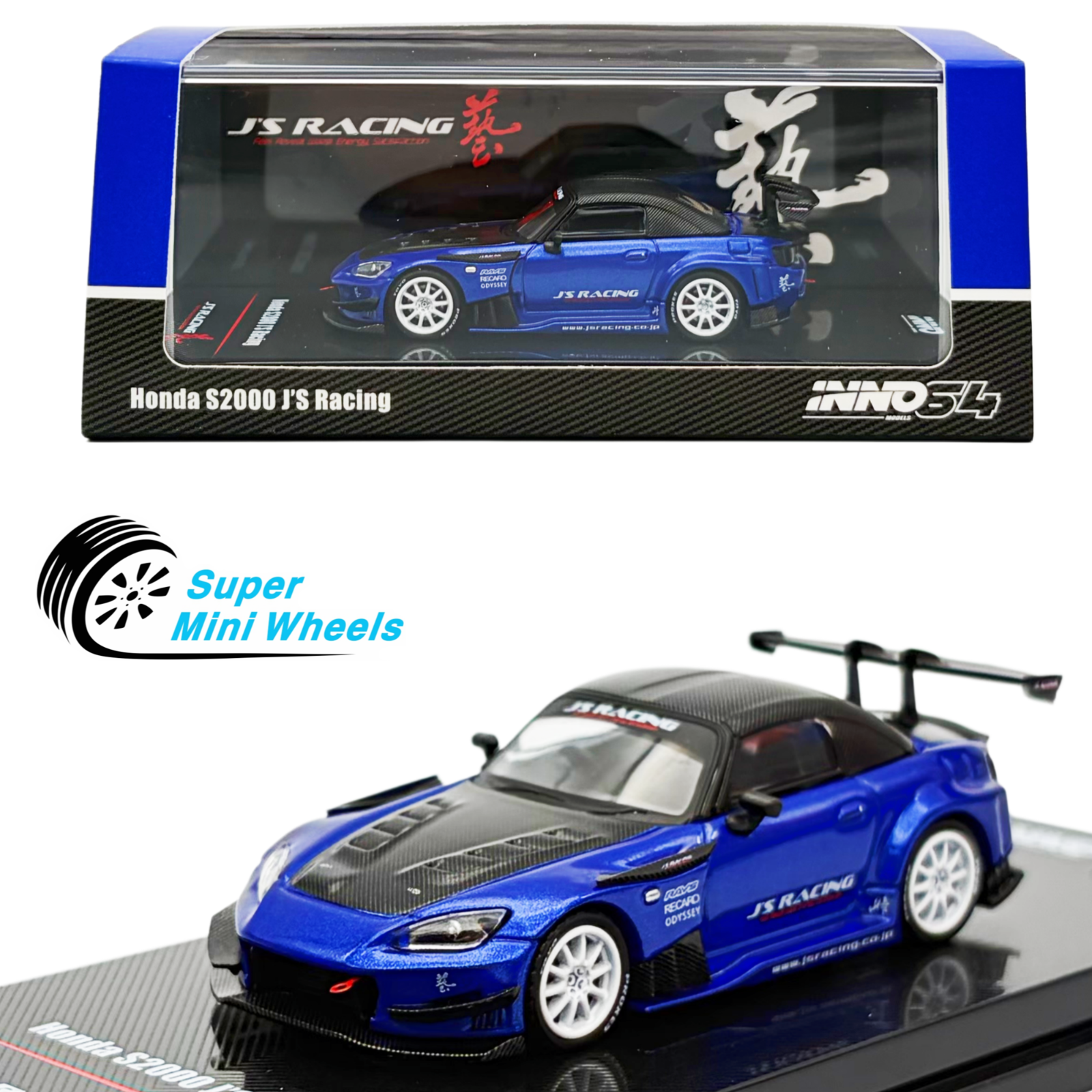 INNO64 1:64 Honda S2000 J‘S Racing Blue – Super Mini Wheels