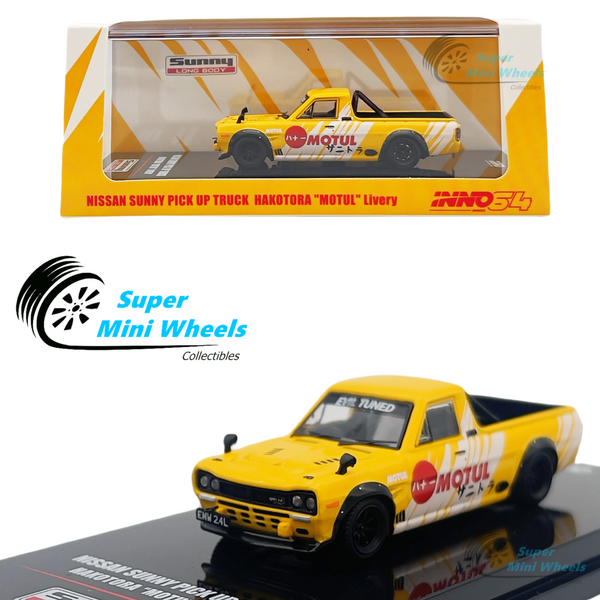 INNO64 1:64 Nissan Sunny Pick up Truck Hakotora “MOTUL” Livery