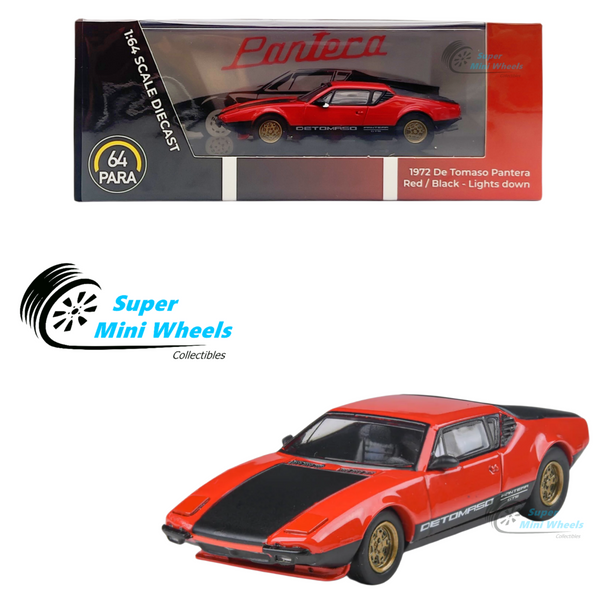 PARA64 1972 De Tomaso Pantera Red / Black - 1:64