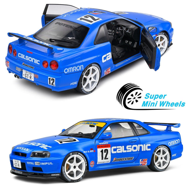 Solido 1:18 2000 Nissan Skyline GT-R (R34) Streetfighter Calsonic Tribute