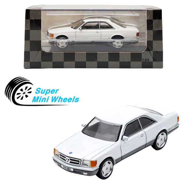 DCT 1:64 Mercedes-Benz 500SEC White - Diecast Car