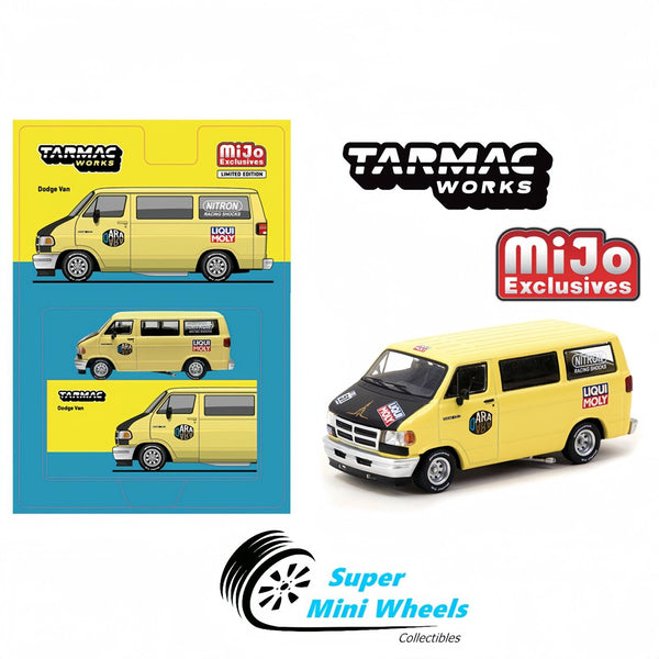 Tarmac Works 1:64 Dodge Van Custom – Yellow – MiJo Exclusives