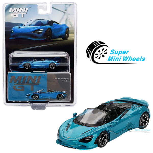 Mini GT 1:64 McLaren 750S Spider Belize Blue #812