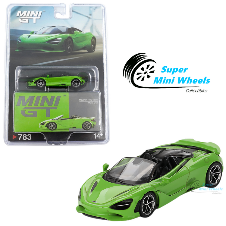 Miniature 1/64 McLaren 750S Mantis Green (LHD) - Mini GT #783 - Neuf En Boîte