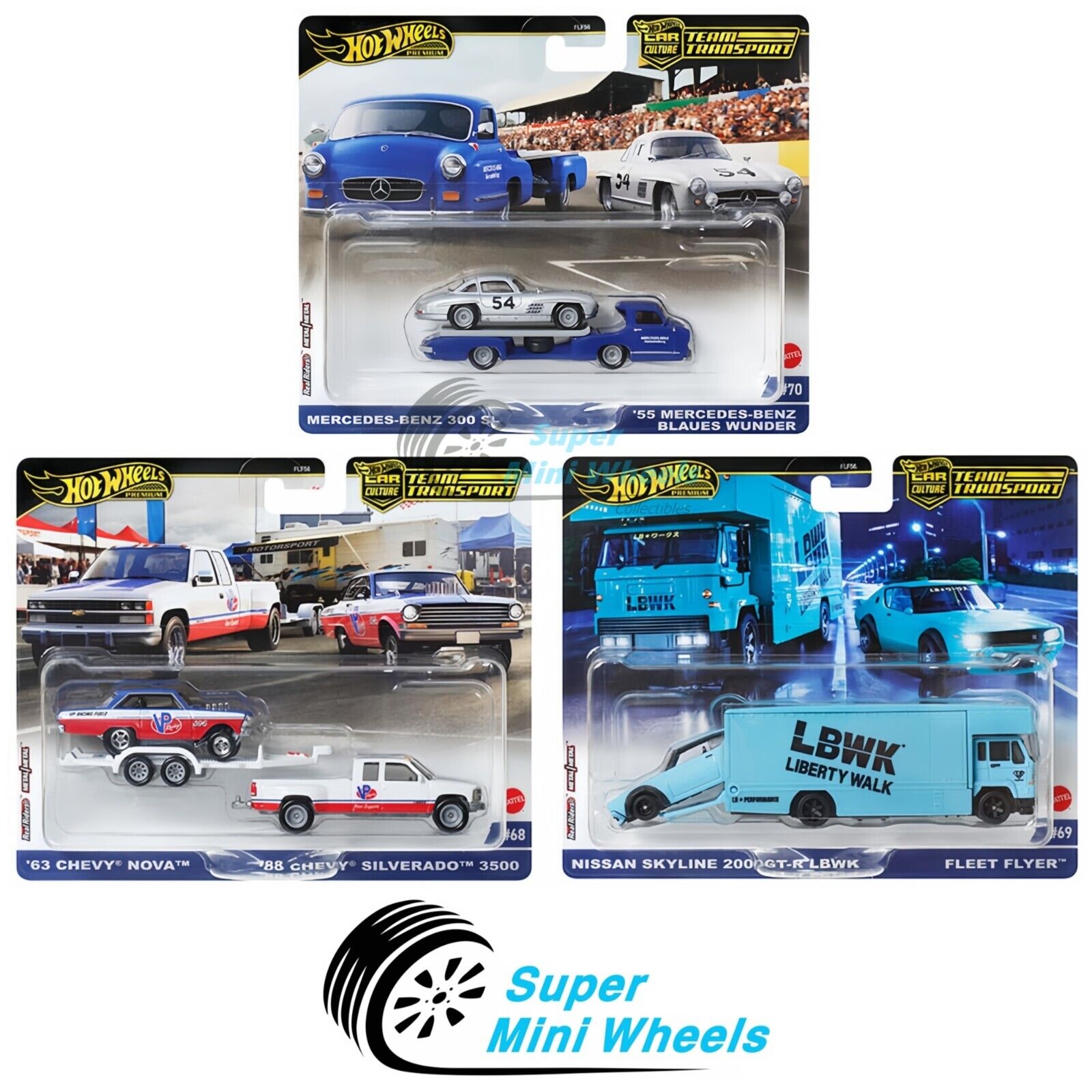 Hot Wheels 2024 Car Culture Team Transport C Case Set of 3 Cars【In-Sto ...