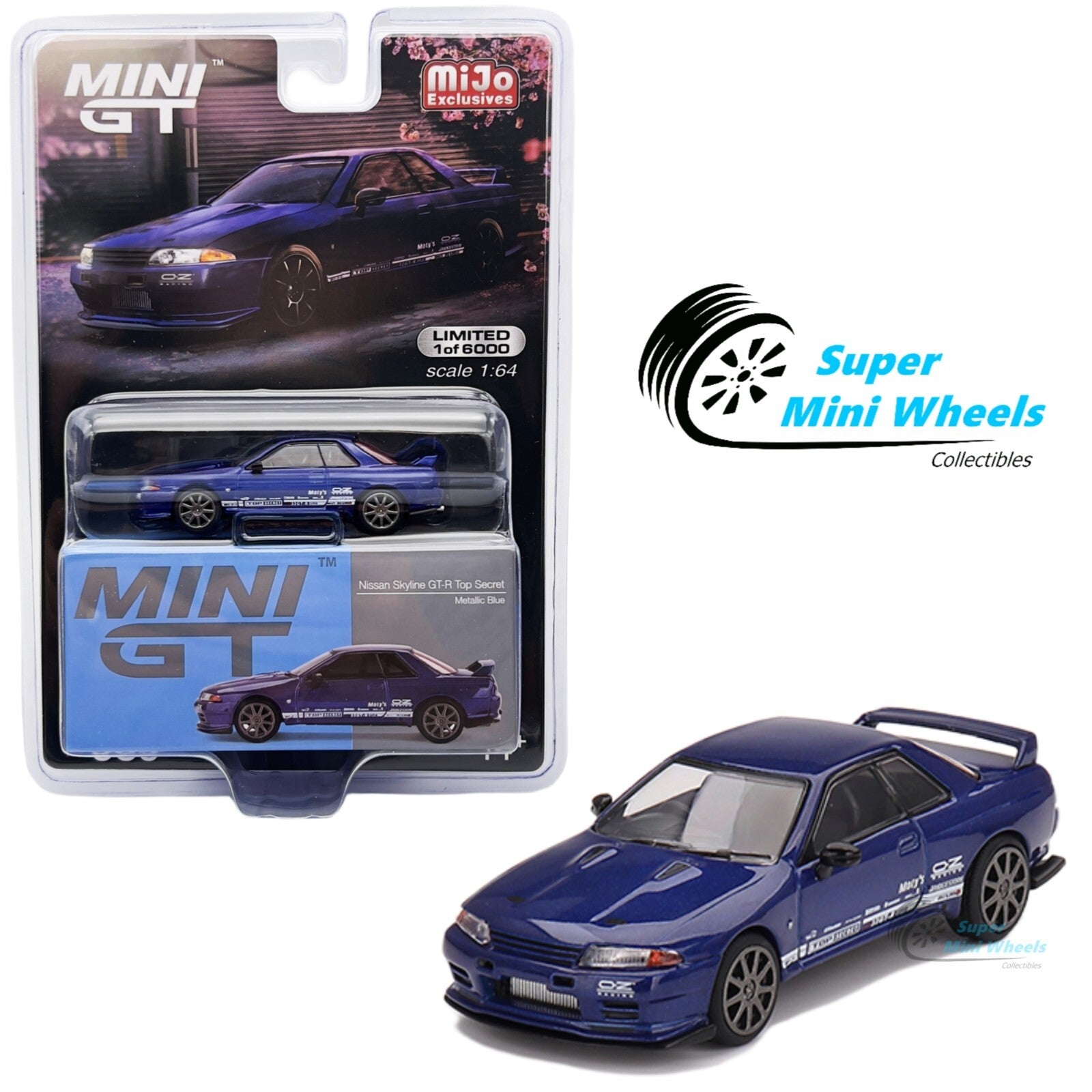 Mini GT 1:64 Nissan Skyline GT-R Top Secret VR32 Metallic Blue #589 ...