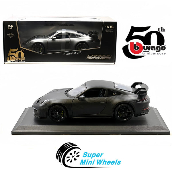 Bburago 1:18 Porsche 911 GT3 – Carbon Series – 50th Anniversary Limited Edition