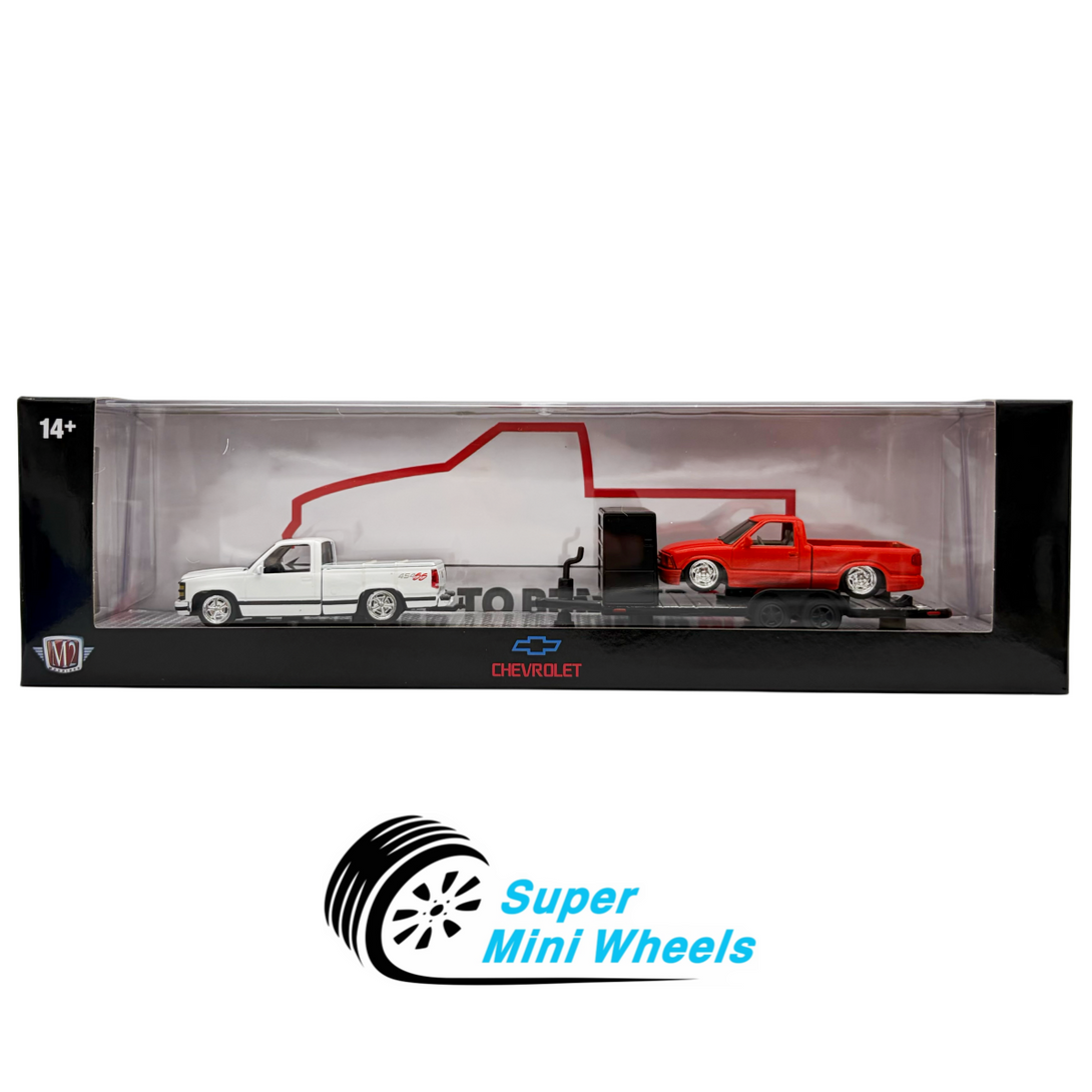 M2 Machines 1:64 1995 Cherolet S10 Red & 1993 C1500 SS 454 Whte R95 26 ...