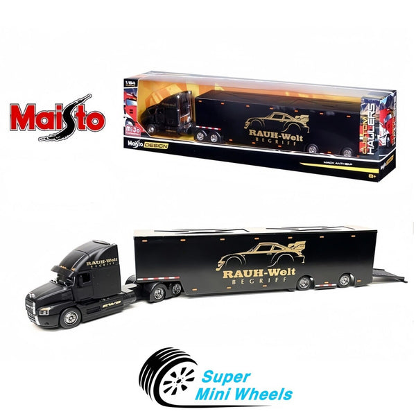 Maisto 1:64 Mack Anthem Enclosed Transporter RWB -Design Custom Hauler