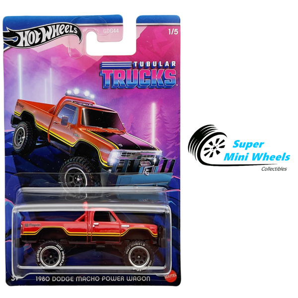 Hot Wheels Tubular Trucks 1980 Dodge Macho Power Wagon Pickup Truck