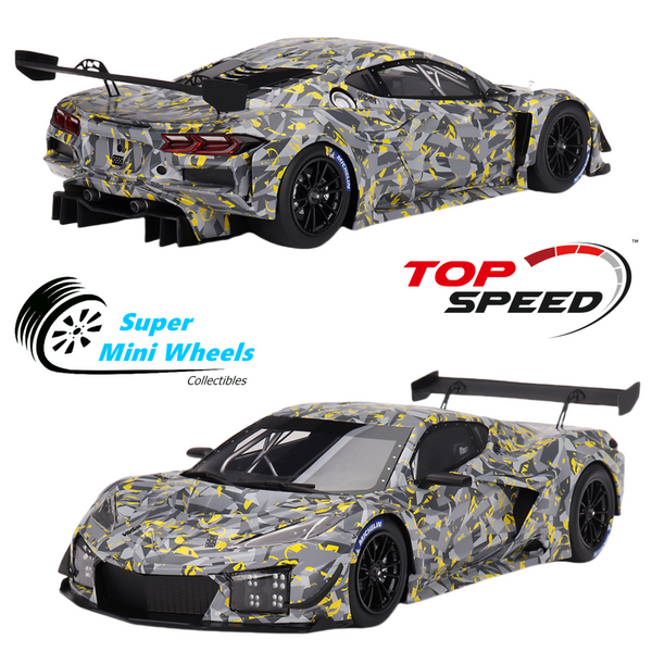 Top Speed 1:18 Chevrolet Corvette Z06 GT3.R 2022 Sebring Test Car TS0540