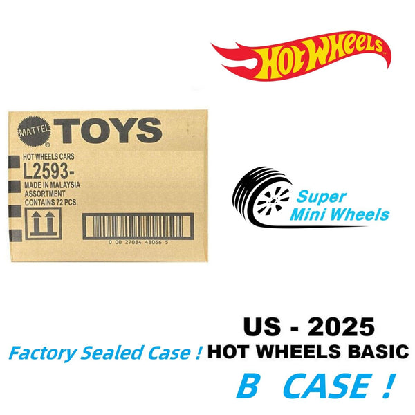 Hot Wheels Basic 2025 B Case 72 Pcs - Factory Sealed Case