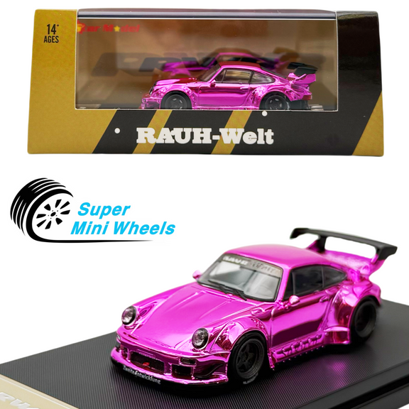 Star Model 1:64 Porsche RWB 930 Chrome Pink Purple - Diecast car ...