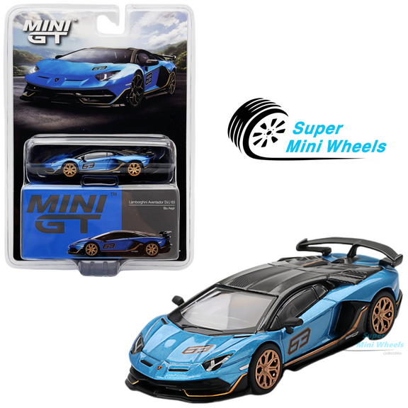 Mini GT 1:64 Lamborghini Aventador SVJ 63 Blu Aegir #784 – Super Mini ...