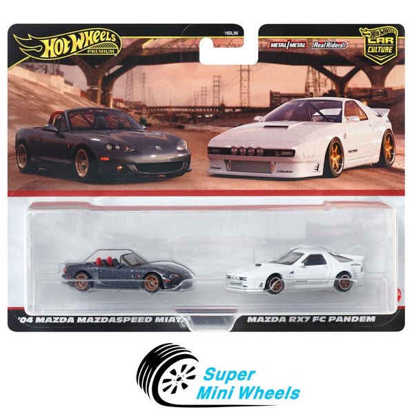 Hot Wheels 1:64 Car Culture 2 Pack Mazda Mazdaspeed Miata & Mazda RX7 FC Pandem