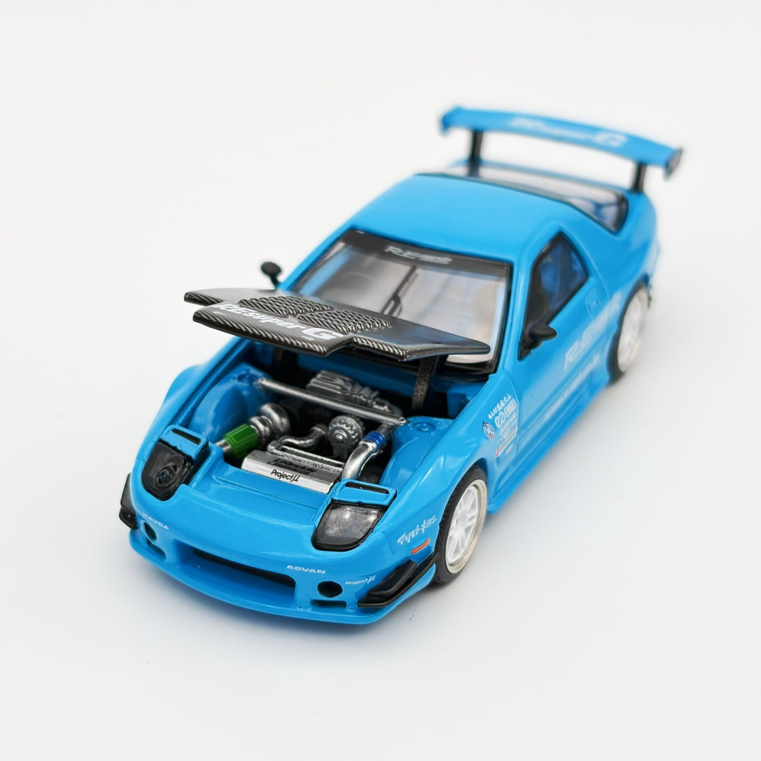 Pop Race 1:64 Mazda Rx7 FC3S RE-AMEMIYA Blue Tokyo Auto Salon 2026 #47 ...