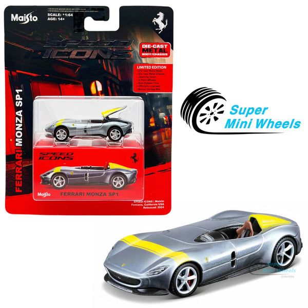 Maisto 1:64 Speed Icons Ferrari Monza SP1 – Silver