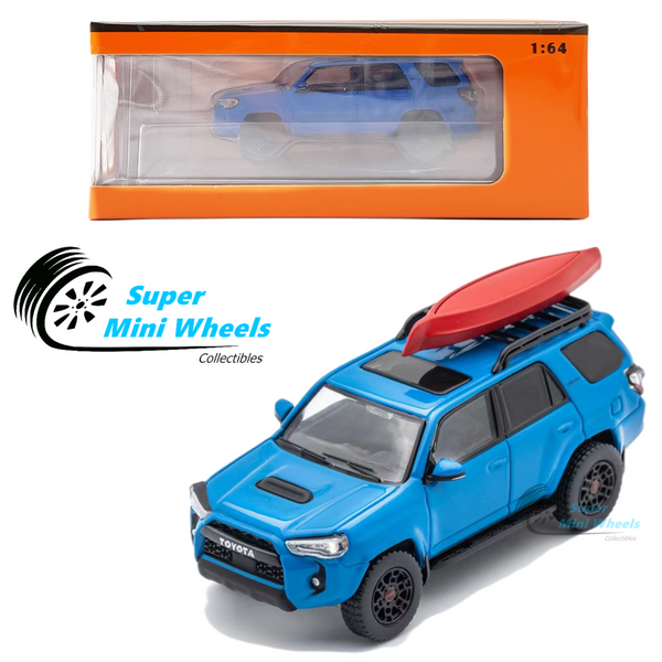 GCD 1:64 Toyota 4Runner TRD PRO Blue with Boat