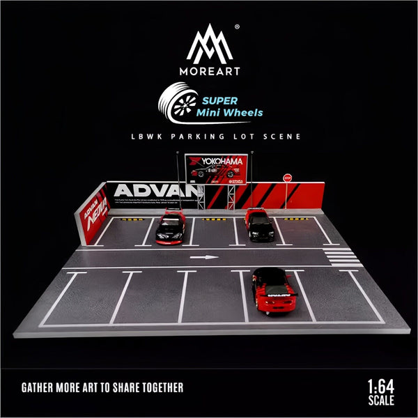 MoreArt 1:64 Advan Parking Lot Scence Diorama with LED Lights