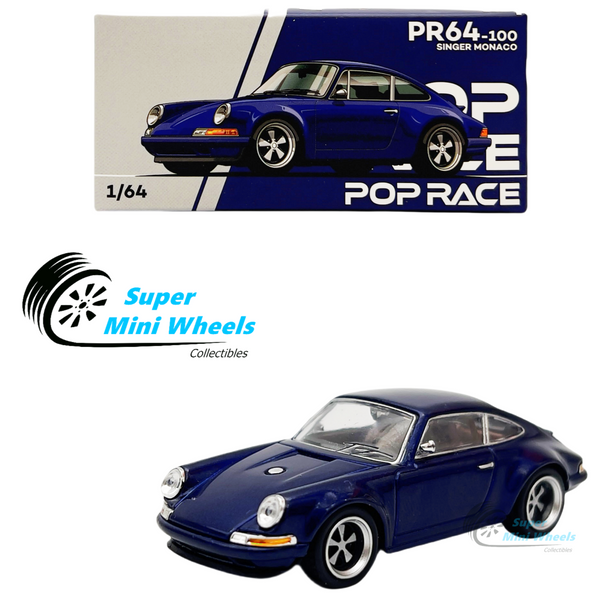 Pop Race 1:64 Porsche Singer Monaco - Midnight Blue PR64-100