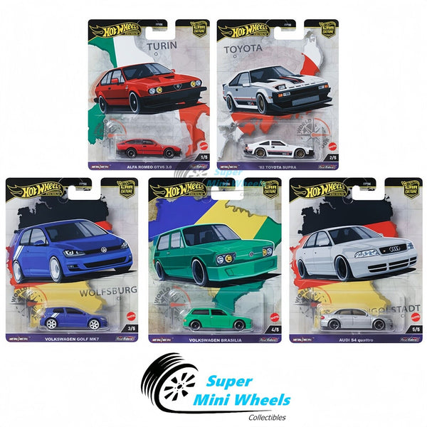 Hot Wheels Premium 2024 Car Culture A Case - World Tour - 5 Cars Set