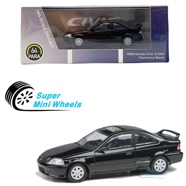 PARA64 1:64 1999 Honda Civic Si EM1 Flamenco Black