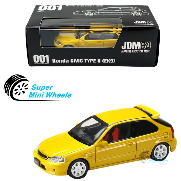 Hobby Japan - JDM64 - Honda Civic Type R EK9 Yellow - HJDM001-2