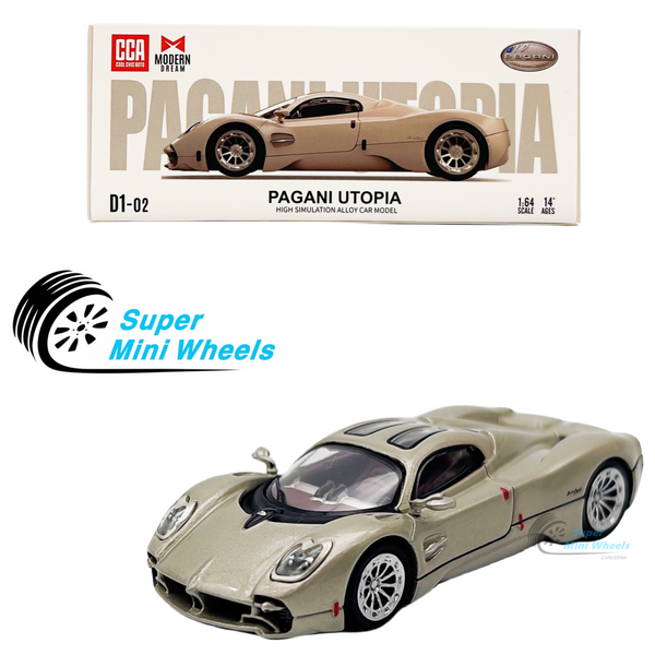 CCA x ModernDream 1:64 Pagani Utopia Champaign Gold - Diecast Model