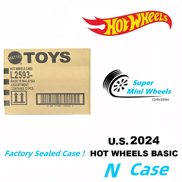 Hot Wheels Basic 2024 N Case 72 Pcs - Factory Sealed Case