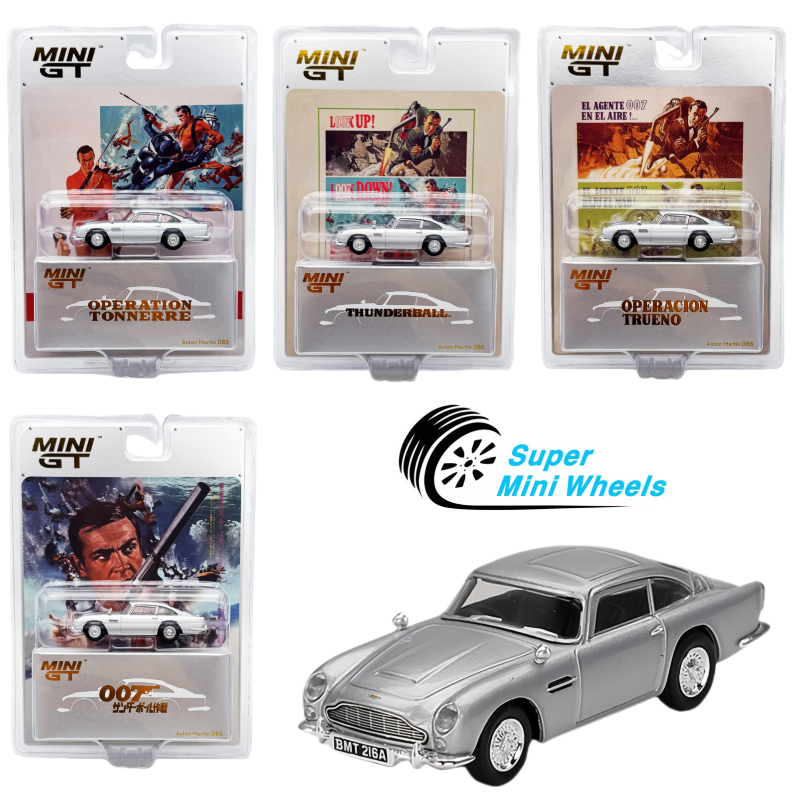 Mini GT 1:64 Aston Martin DB5 James Bond 007 Thunderball #901 – Super ...