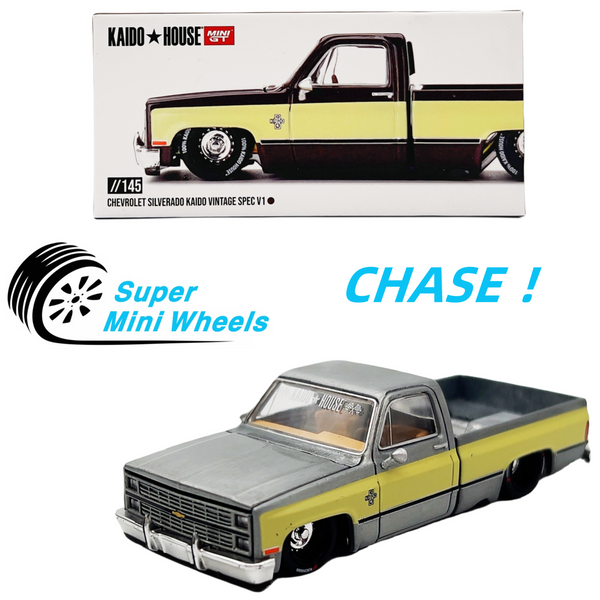 CHASE Mini GT x Kaido House 1:64 Chevrolet Silverado KAIDO Vintage Spec V1 Brown