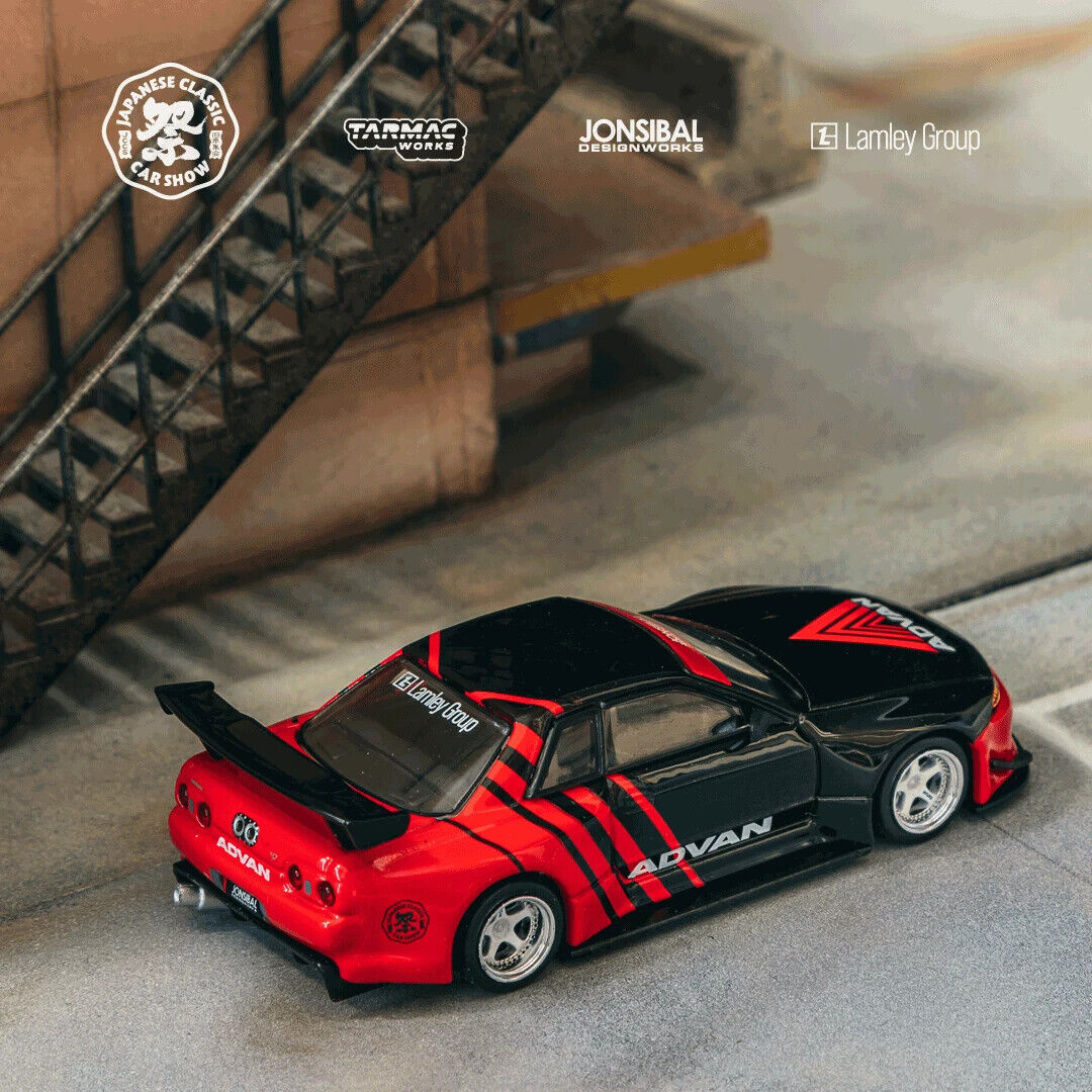 Tarmac Works 1:64 JCCS Nissan GT-R R32 Jon Sibal Advan – Super Mini Wheels