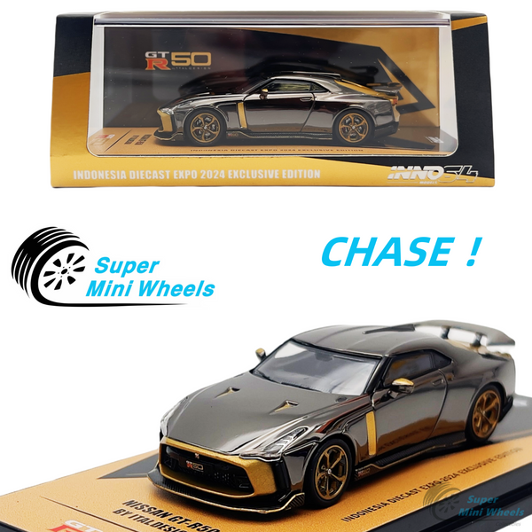 CHASE ! INNO64 1:64 Nissan GT-R50 By Italdesign Silver - 2024 IDE Exclusive