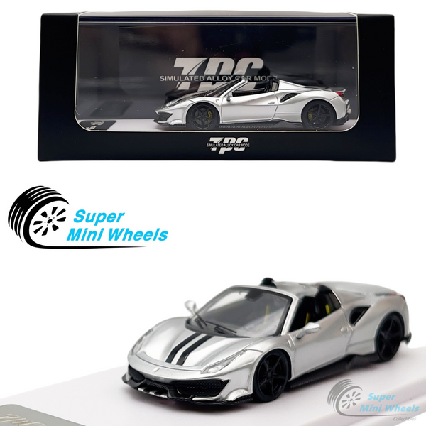 TPC 1:64 488 Pista Spider Silver with Sticker