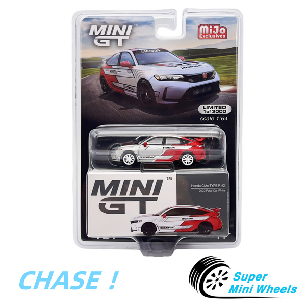 CHASE ! Mini GT 1:64 Honda Civic Type R #2 2023 Pace Car White #721