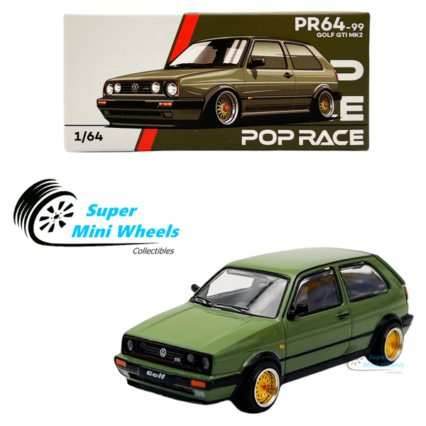 Pop Race 1:64 VW Golf GTI MK2 Green PR64-99