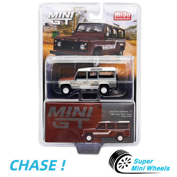 CHASE ！Mini GT 1:64 Land Rover Defender 110 County Station Wagon Russet #734