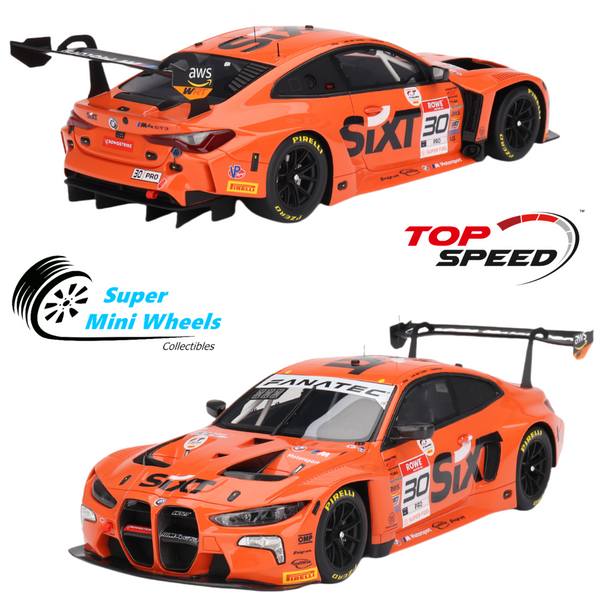 Top Speed 1:18 BMW M4 GT3 #30 Team WRT  2023 IGTC INDY 8 Hrs. Winner TS0553