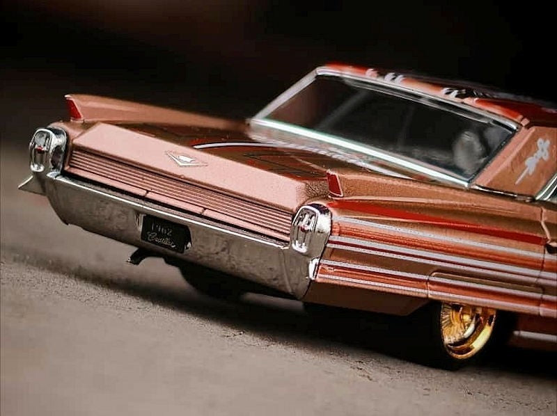 MK Miniatures 1:64 Lowriders Cadillac Deville - Brown Gold - HEC Exclu ...