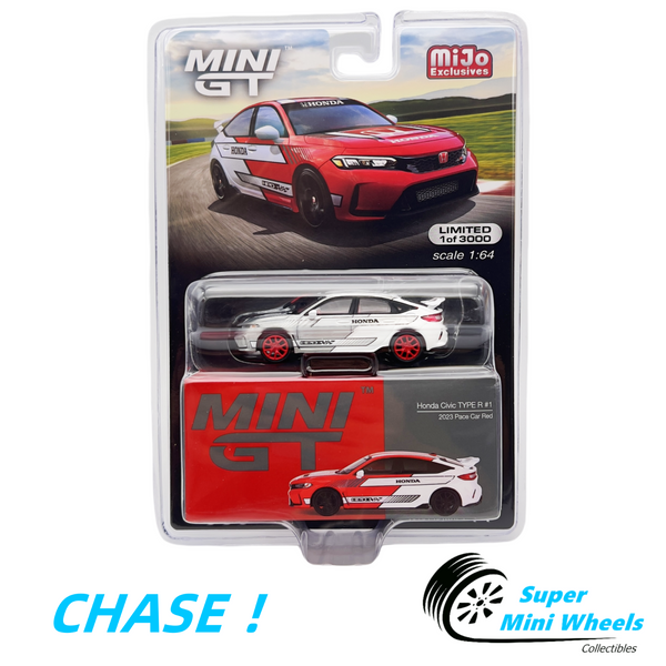 CHASE ! Mini GT 1:64 Honda Civic TYPE R 2023 Pace Car Red #686