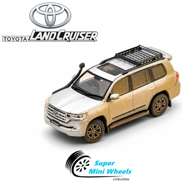 GCD 1:64 Toyota Land Cruiser LHD Off Road 4×4 2018 – White Muddy - Diecas Model