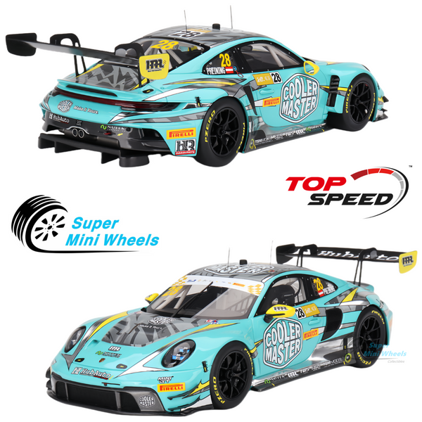 Top Speed 1:18 Porsche 911 GT3 R #28 HubAuto Racing 2023 FIA GT World Cup 70th