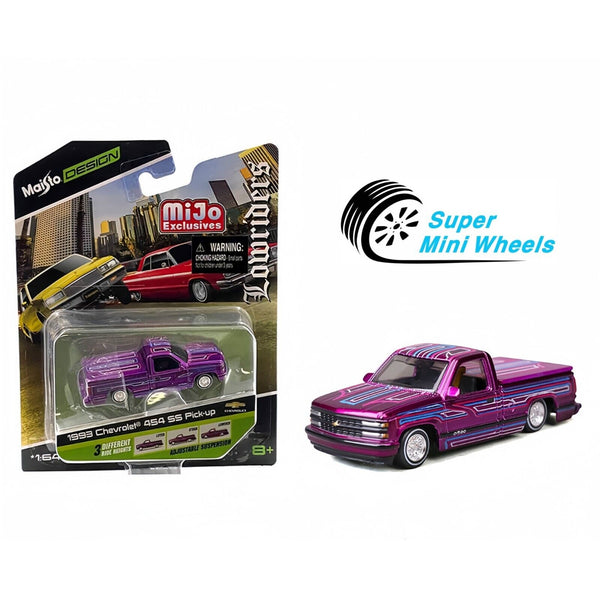 Maisto 1:64 1992 Chevrolet 454 SS Custom – Candy Pink – Design Lowriders