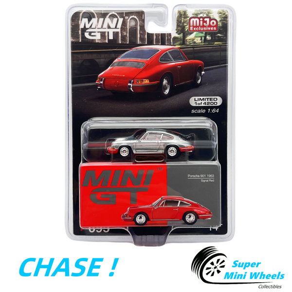 CHASE ！Mini GT 1:64 Porsche 901 1963 Signal Red #695