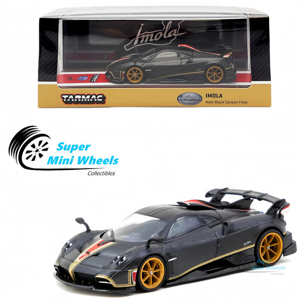 Tarmac Works 1:64 Pagani Imola Matt Black Carbon Fiber