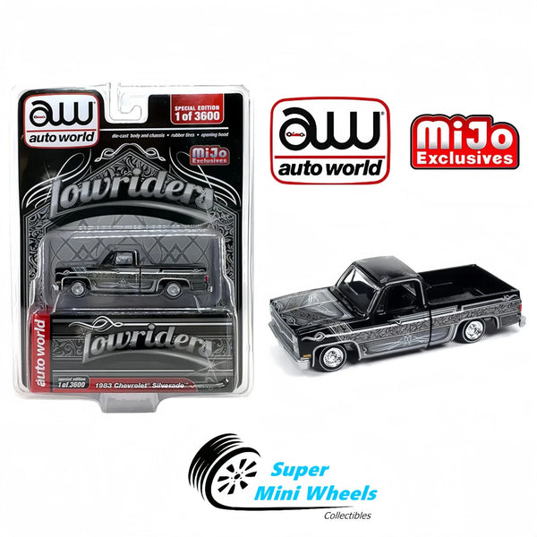 Auto World 1:64 - 1983 Chevrolet Silverado Lowriders - Black - Mijo