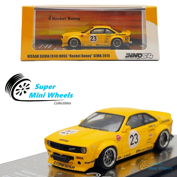 INNO64 1:64 Nissan Silvia S14 Rocket Bunny SEMA 2015 Yellow